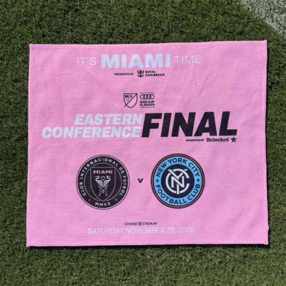 Inter Miami giveaway pink champions cup towel